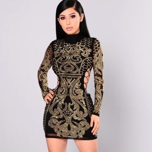 Fashion Nova Dynasty Studded Dress